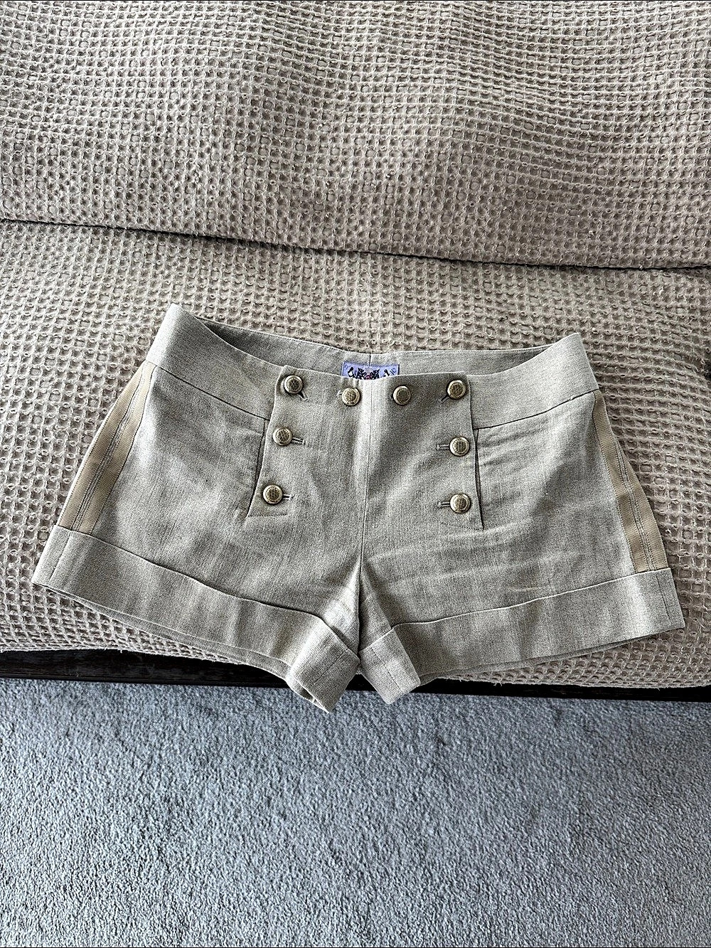 Juicy Couture Women's High Waist Shorts Tan Size 8